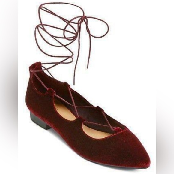 Mossimo Supply Co. Shoes - Mossimo Supply Lace Up Velvet Flats